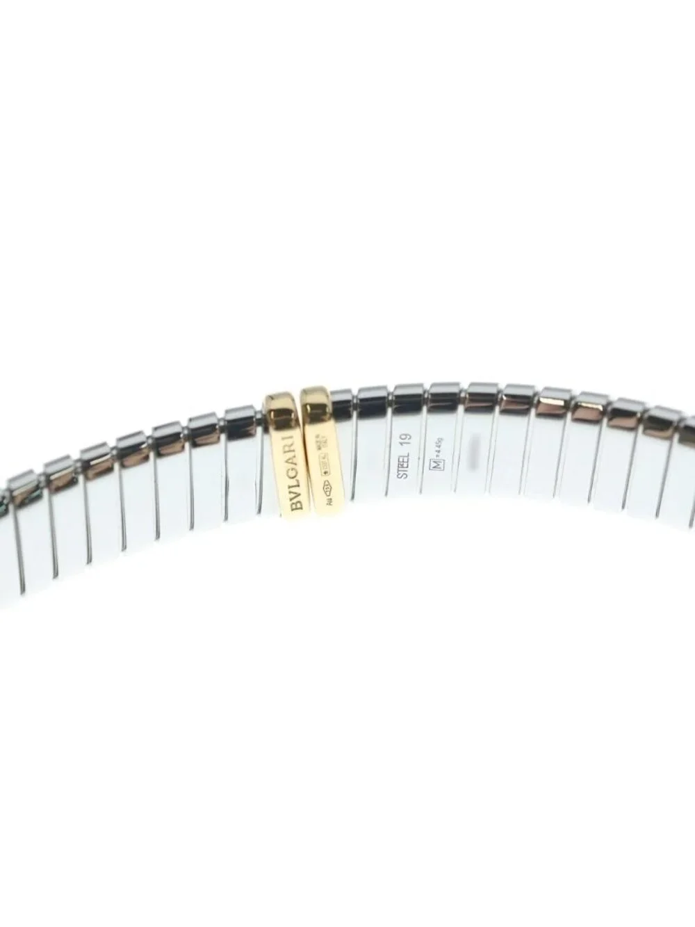 Bvlgari Tubogas Bangle Bracelet Silver Gold SS